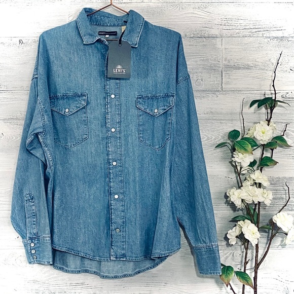 Levi’s Made & Crafted Denim Shirt Pearl Snap - Picture 4 of 14